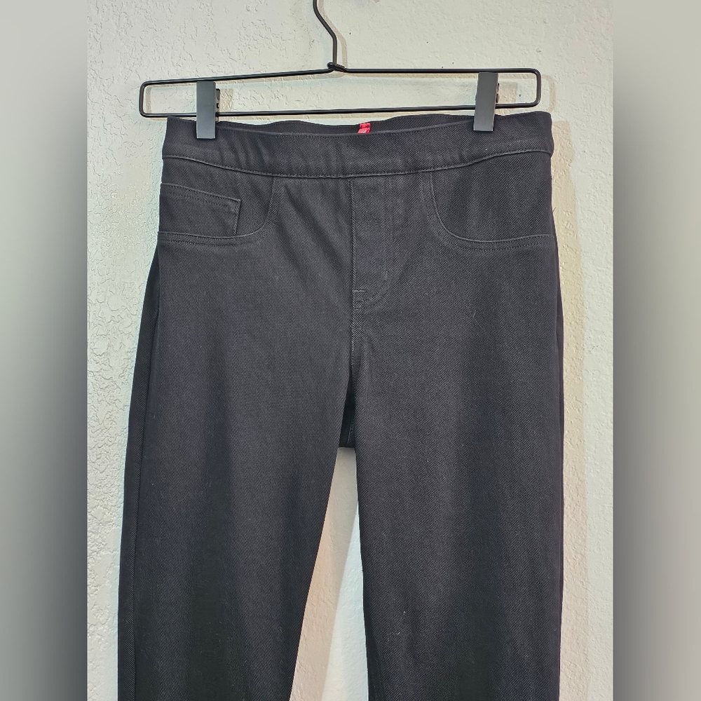 SPANX Jean-ish Ankle Leggings Tummy Shaping Soft Knit Black #20018R Womens Small - Picture 4 of 9